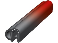 Уплотнитель пазовый на металлическую кромку 12х9,5 мм (5112)